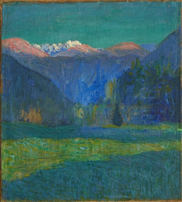 Гірський пейзаж з галявиною