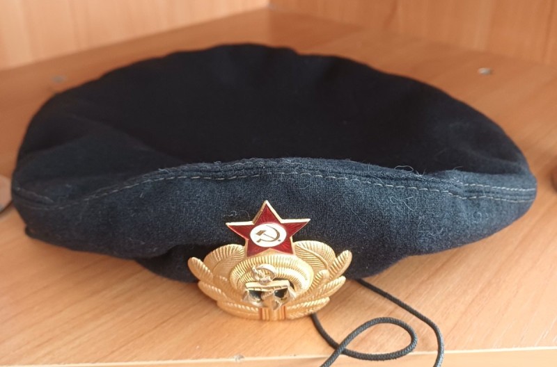 Берет чорний до польової форми одягу офіцерів ВМФ СРСР