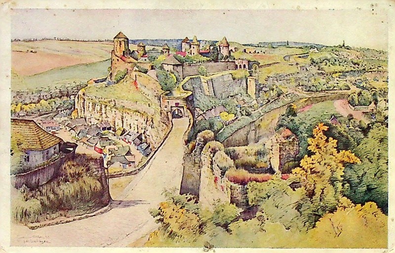 Листівка поштова "Фортеця" репродукція з картини художника М. Тшебінського