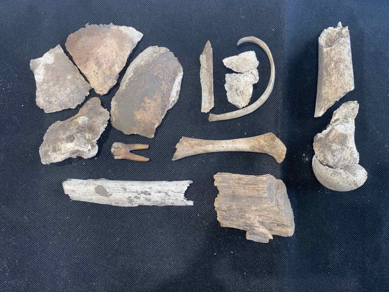 Рештки поховання козацької доби.