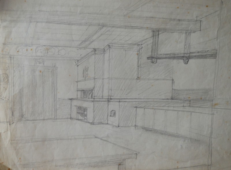 Начерк інтер'єру селянської хати