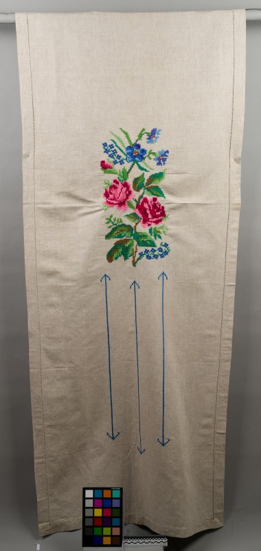 Штора домоткана з вишивкою