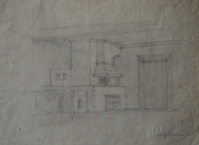 Начерк інтер'єру селянської хати