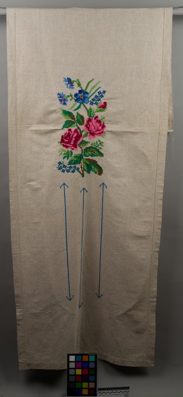 Штора домоткана з вишивкою