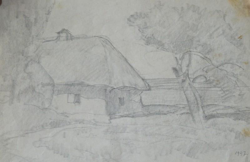 Хата між деревами