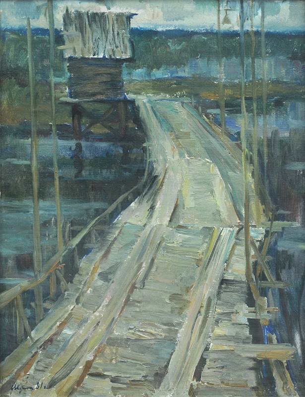 Місток на річці Кошовій (етюд)