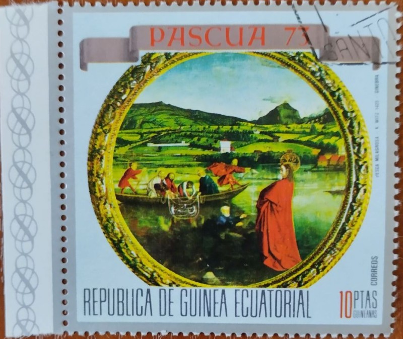 Поштова марка пам’ятна (коммеморативна) багатоколірна "Чудова риболовля".