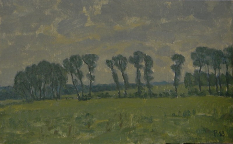 Картина. В.Решедько. Етюд з вітлами. 1995 рік. Олія.