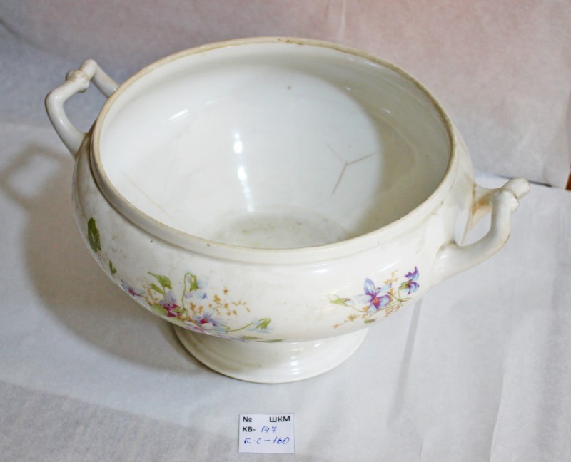 Супниця, фаянс, розпис.