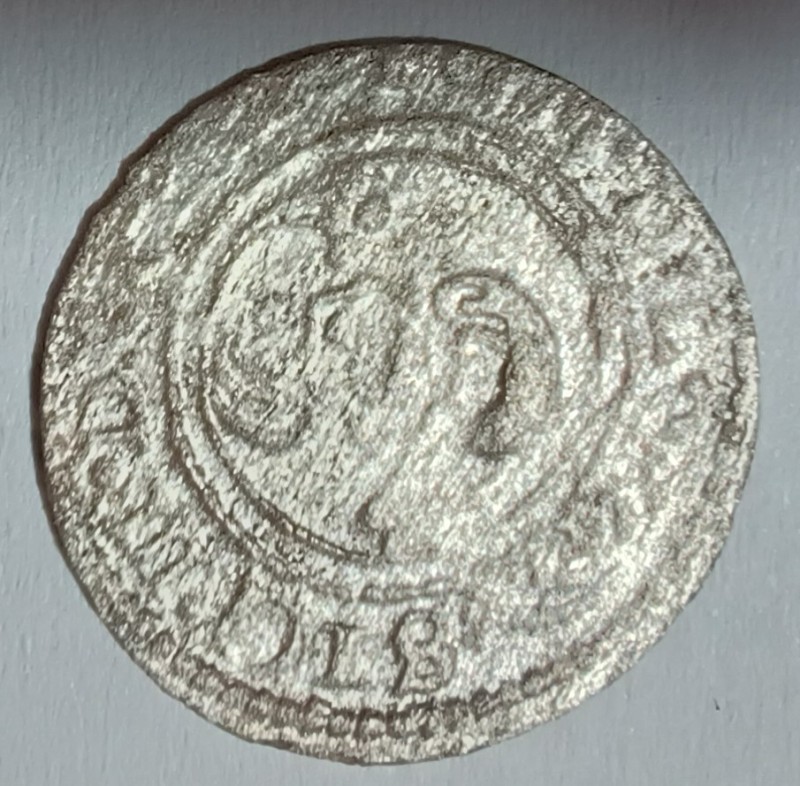 Монета шеляг короля Сигізмунда ІІІ 1625 р.