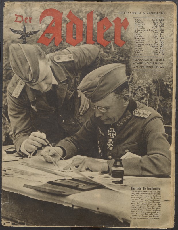 Журнал « Der Adler» ( Орел), випуск № 17 від 24 серпня  1943 року.
