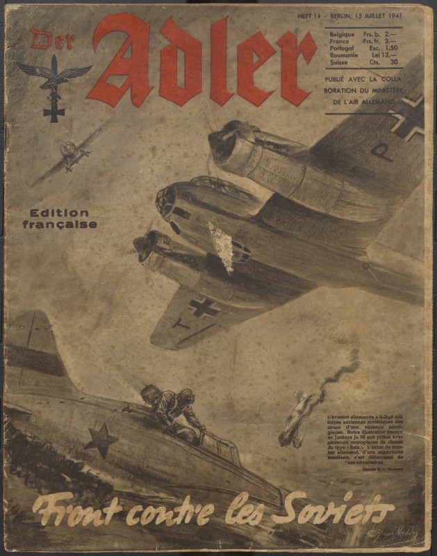 Журнал « Der Adler» ( Орел) № 14 від 15 липня 1941 року.