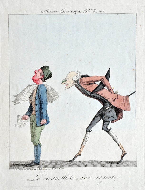 "Збирач новин без грошей" №3 (біс) з серії  "Musée Grotesque " (Гротескний музей)