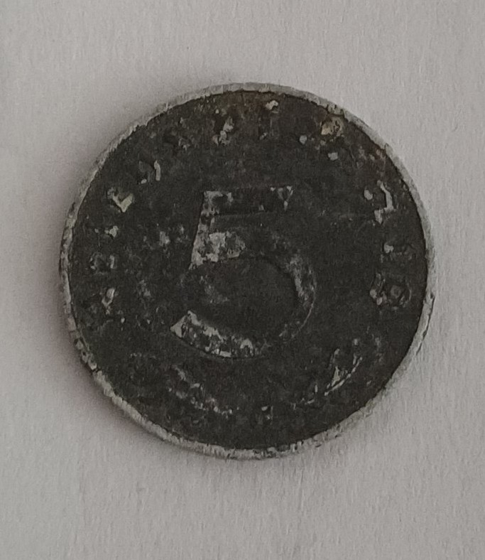 Монета "5 рейхспфенінг" ІІІ рейх, Німеччина, 1941 р.