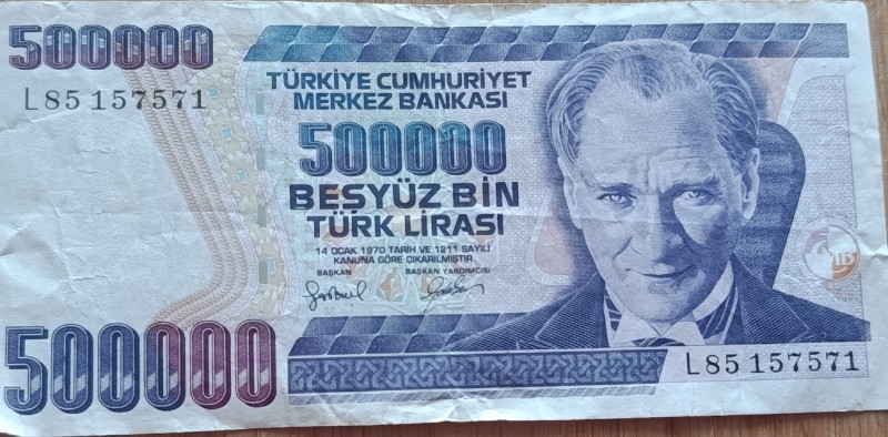 Банкнота 500000  турецьких лір