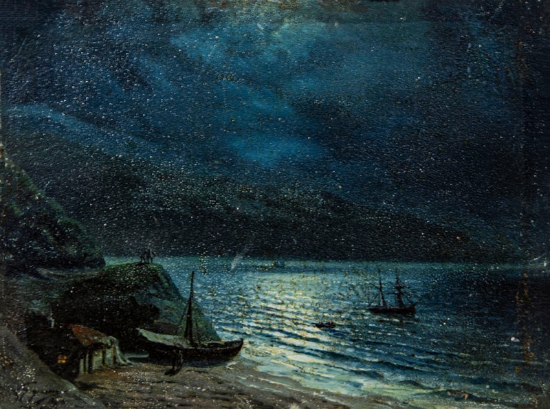 Місячна ніч. Морський пейзаж