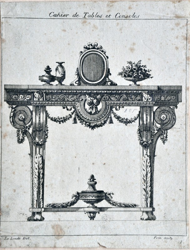 «Піддзеркальник» з серії "Зошит столів і консолей" ( "Cahier de tables et consoles".)