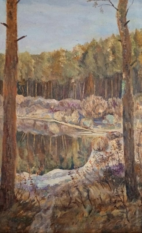 Картина "Лісове озеро"