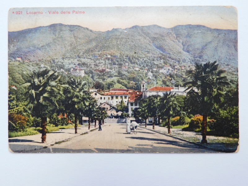 листівка – вид острова Капрі «Zocarno  viale delle Palme»