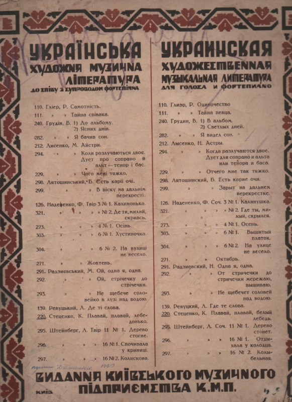 К. Стеценко "Плавай, плавай лебедонько"
