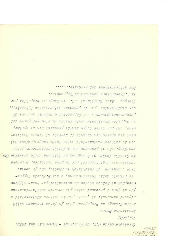 Archivio della S. C. de Prop. Fide. Memoriali del 1624 ed ultimi sei mesi del 1623. Vol. 389. (Архів Святої Конгрегації Пропаганди Віри. Спогади за 1623 - 1624 рр.  Т. 389).