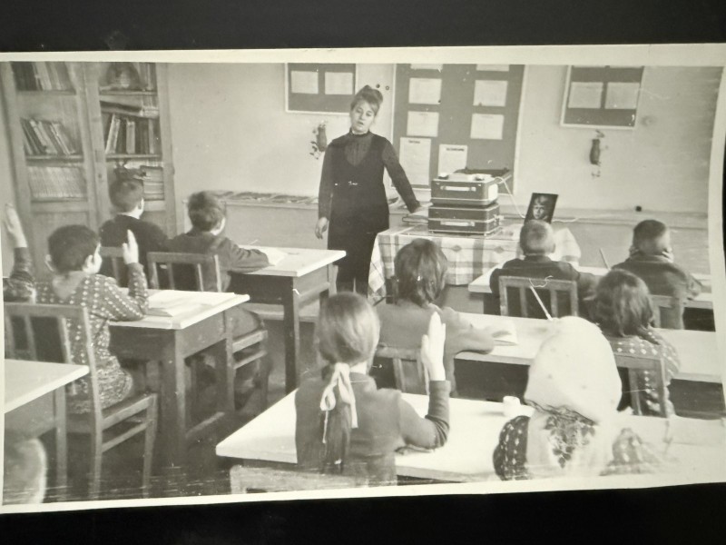 Фото. Урок російської літератури в школі-інтернат. 1973 рік.