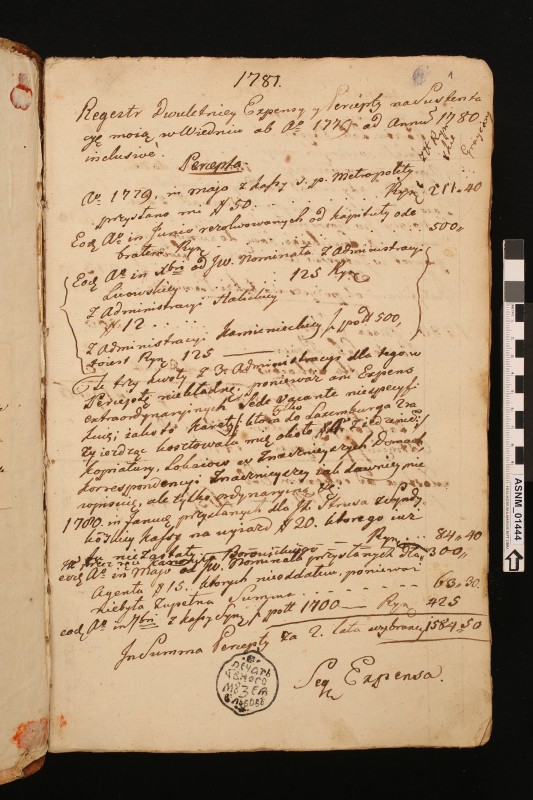 Actorum Viennenc[is] Sede Vacante Tom IV 1781 ad 17[…]