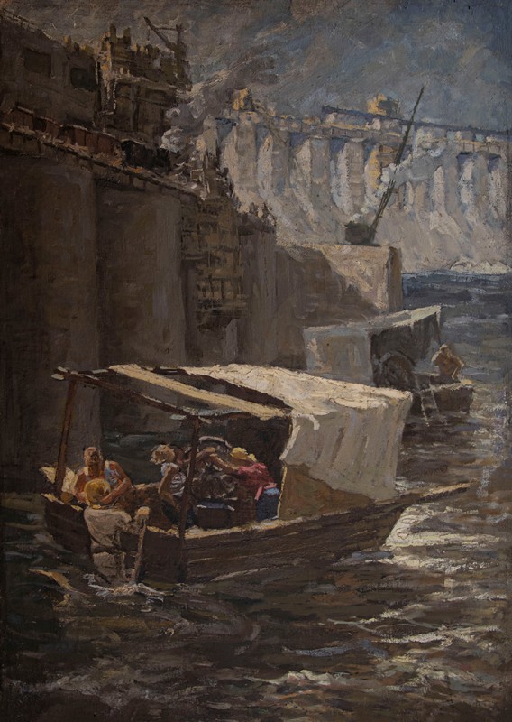 Дніпробуд, водолази