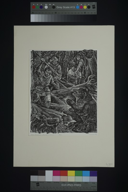 Гравюра "Лови" (Ілюстрація до повісті І. Франка "Захар Беркут").