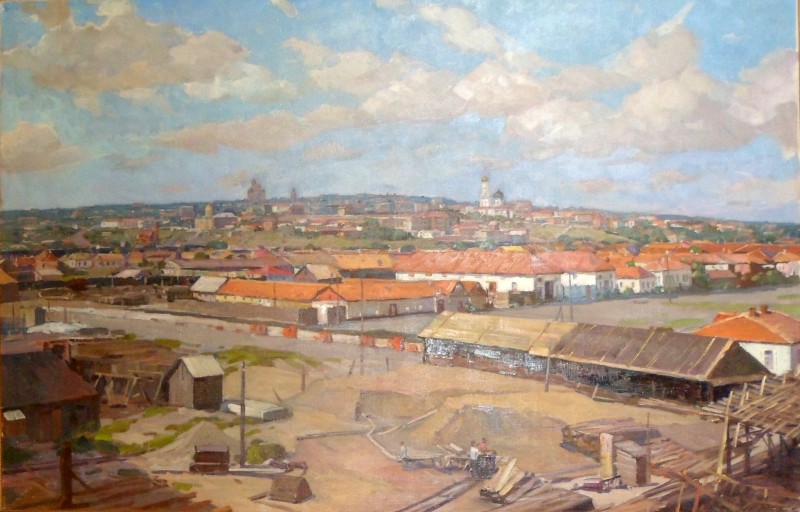 Загальний вигляд м. Маріуполя з гавані ім. Шмідта. Липень 1930 р.