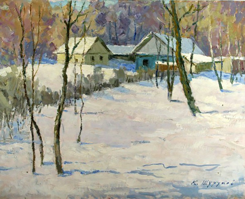 Зимовий ранок у селі