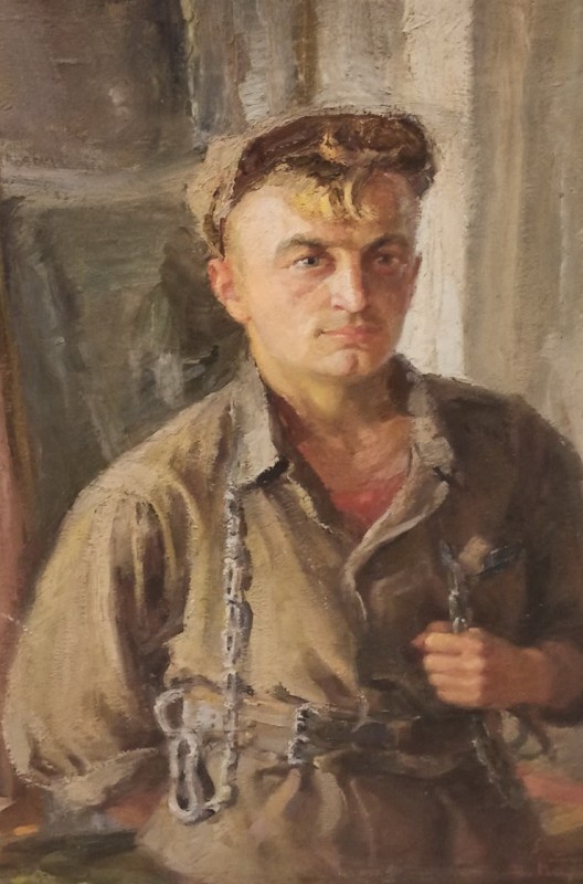 Портрет монтажника В. М. Ткачова